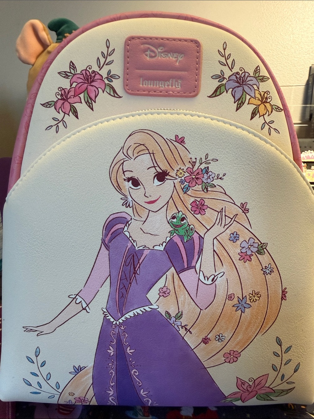 Loungefly Rapunzel Floral Mini Backpack - Pink, Purple & Cream